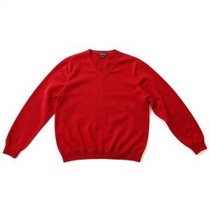 Brooks Brothers Red V-Neck Sweater